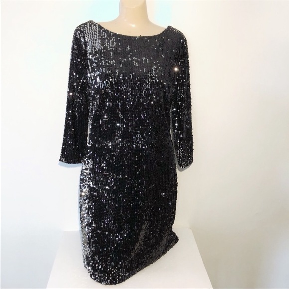 CHARLIE PAIGE SHIMMERY SEQUIN DRESS - Picture 3 of 7
